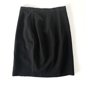 Vintage 90s Banana Republic Black Wool Pencil Skirt Made in Italy‎ Size 6